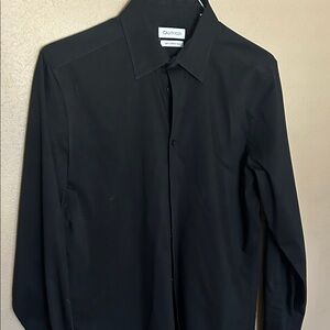 Calvin Klein Men's Classic Slim fit Black Dress Shirt